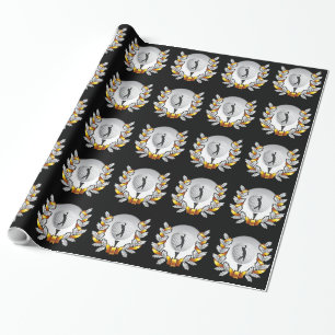 Golfembleem, verpakkingspapier. cadeaupapier