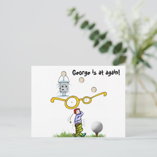 Golfen Briefkaart (Staand voorkant)