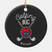 Golfen Bug Sports Gag Novelty Golf Keramisch Ornament (Achterkant)