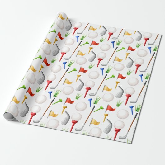 Golfen cadeaupapier (Uitgerold)