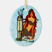 Golfen Fairy golf Keramisch Ornament (Rechts)