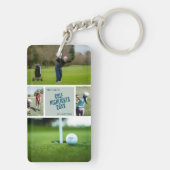 Golfen Foto Sleutelhanger golfer golfcadeau (achterkant)