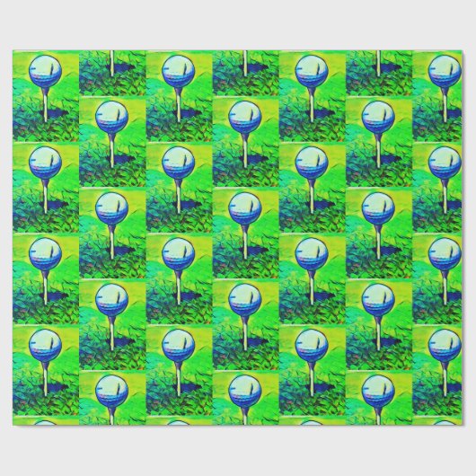 Golfen Golf Bal Wrapping Papier (Vlak)