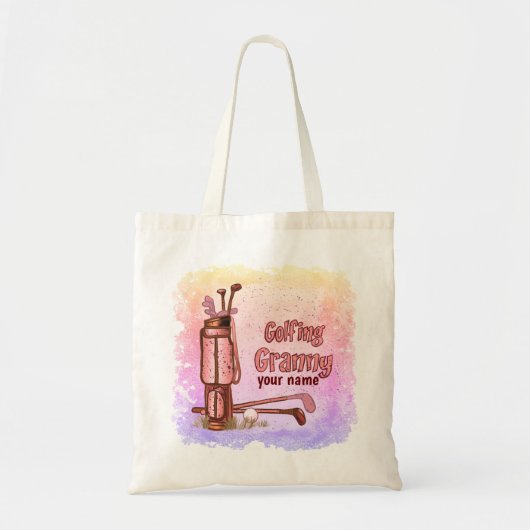 Golfen Granny canvas tas (Voorkant)
