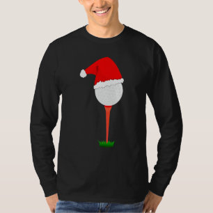 Golfen Kerst Vakantie Golfbal T-shirt