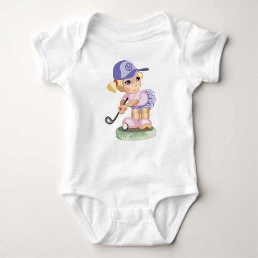 Golfen Meisje Baby Creeper Romper (Voorkant)