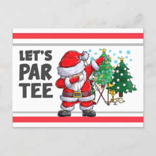 Golfen met Sinterklaas Let's Par T-shirt Party Briefkaart