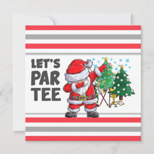 Golfen met Sinterklaas Let's Par T-shirt Party Kaart