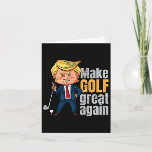 Golfen Pro-trump - Maak Golf Groot Again  Kaart (Voorkant)