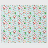 Golfen Santa Cadeaupapier (Vlak)