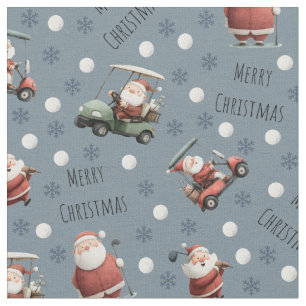 Golfen Santa op Light Slate Grey Stof