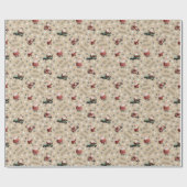 Golfen Santa op Light Tan Cadeaupapier (Vlak)