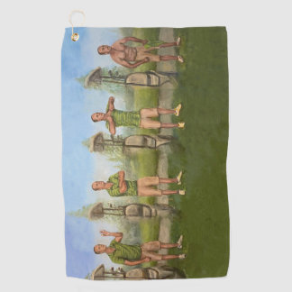 Golfen vent flipt. Golfhanddoek