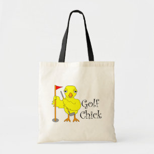 Golfende Chick Text Tote Bag