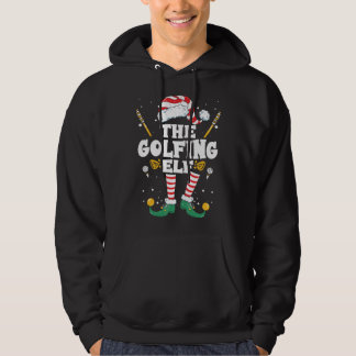 Golfende Elf Family Matching met Kerstmis Pajama Hoodie