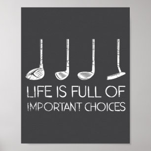 Golfende Mannen Srts Grappige Golfer Golf Poster