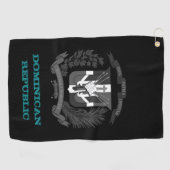 Golfende mantel van de Dominicaanse Republiek Golfhanddoek (Horizontaal)
