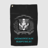 Golfende mantel van de Dominicaanse Republiek Golfhanddoek (Voorkant)