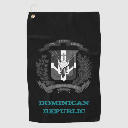 Golfende mantel van de Dominicaanse Republiek Golfhanddoek (Voorkant)