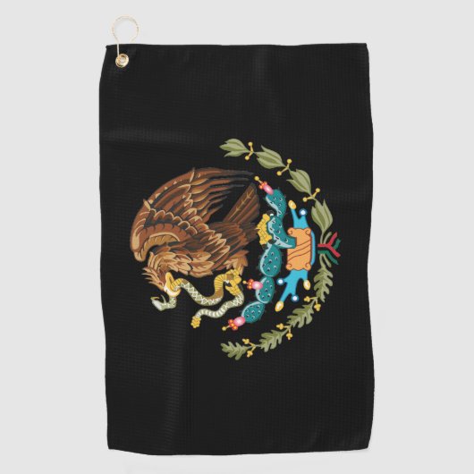 Golfende Mexicaanse en Mexicaanse adelmantel Golfhanddoek (Voorkant)