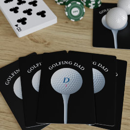 Golfende pa die van Monogram Golfer's Black trekt Pokerkaarten
