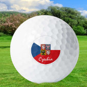 Golfende Tsjechen en Tsjechische Republiek Vlag/Go Golfballen