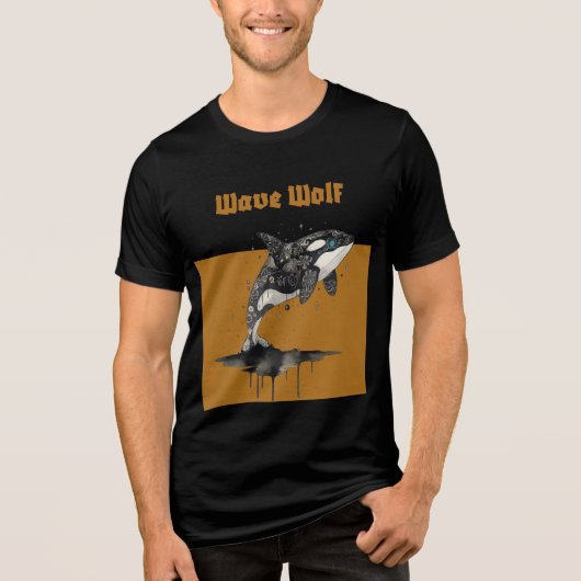 Golfende Wolf Tri-Blend Shirt (Voorkant)