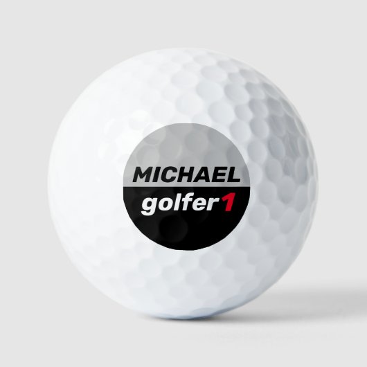 Golfer 1 Persoonlijk Golfballen (Voorkant)