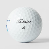 Golfer 50ste verjaardag blauwe cake golfballen (Logo)