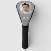 Golfer aangepaste foto gepersonaliseerde monogram  golfheadcover (Voorkant)
