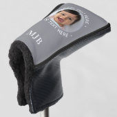 Golfer aangepaste foto gepersonaliseerde monogram  golfheadcover (3/4 voorkant)