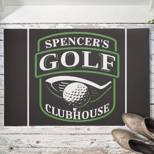 Golfer ADD NAME Pro Golf Player Club Clubhouse Deurmat