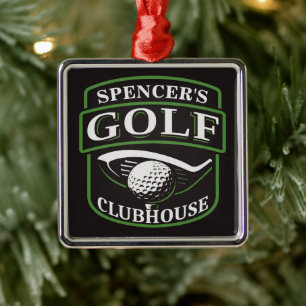 Golfer ADD NAME Pro Golf Player Club Clubhouse Metalen Ornament