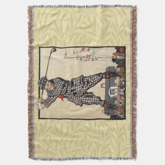 Golfer  Antiek Golfen Deken (Voorkant Verticaal)