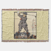 Golfer  Antiek Golfen Deken (Voorkant)