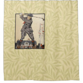 Golfer  Antiek Golfen Douchegordijn (Voorkant)