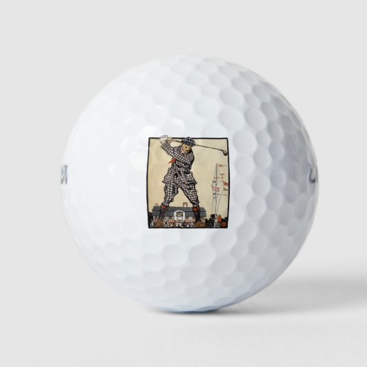 Golfer  Antiek Golfen Golfballen (Voorkant)