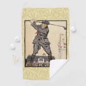 Golfer  Antiek Golfen Golfhanddoek (Insitu)