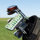 Golfer Argyle met patroon, monogram Golfheadcover (Insitu)