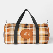 Golfer "Autumn Gold" Plaid Duffel Bag Plunjezak (Achterkant)