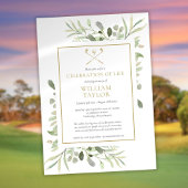 Golfer begrafenis viering van het leven groen kaart