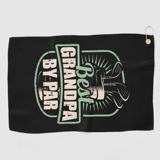 Golfer Best Grandpa by Par Golfhanddoek (Horizontaal)