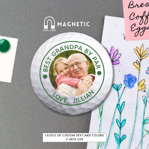 Golfer BEST GRANDPA DOOR PAR Foto aangepast Magneet