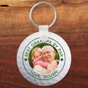 Golfer BEST GRANDPA DOOR PAR Foto aangepast Sleutelhanger