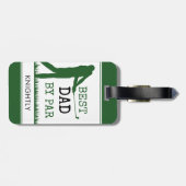 Golfer BESTE DAD VAN PAR, gepersonaliseerd Bagagelabel (Achterkant horizontaal)