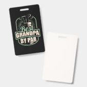 Golfer Beste Grootvader Per Par Badge (Voor- en achterkant)