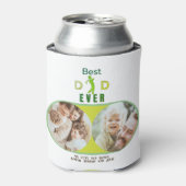 Golfer beste vader ooit foto collage vaders dag blikjeskoeler (Blikje Voorkant)