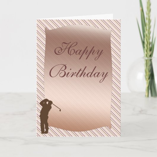 Golfer Birthday Card Kaart (Voorkant)