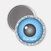 Golfer blauw oog op bal magneet (Voorkant / Achterkant)