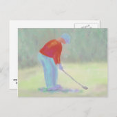 Golfer, Briefkaart (Voorkant / Achterkant)